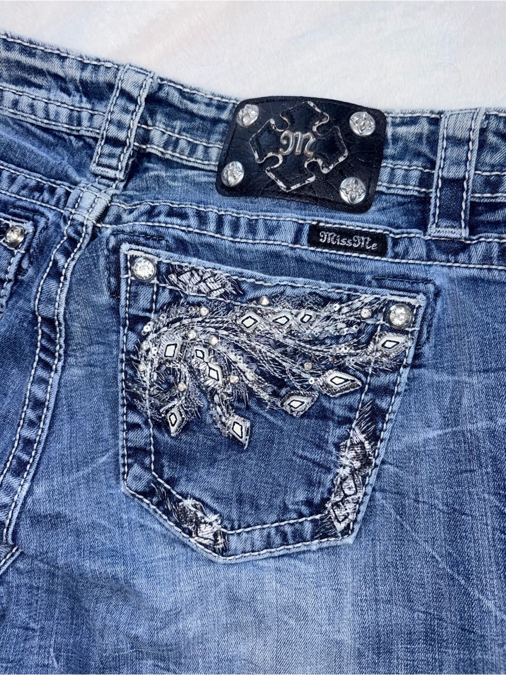 MISS ME Mid Rise Boot Jeans sz 30 - Picture 5 of 9